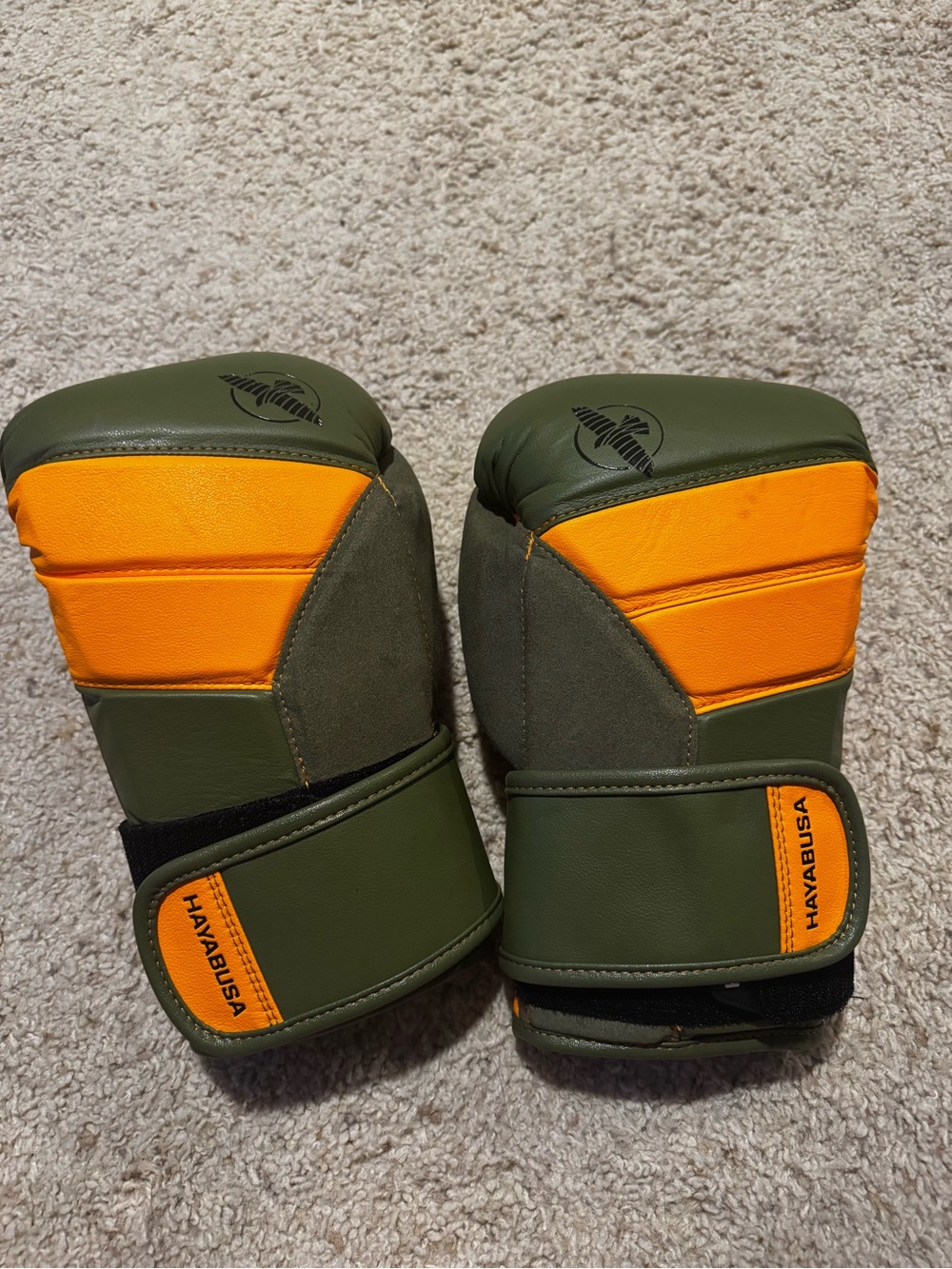 Hayabusa T3 Boxing Gloves (16oz) Green & Orange
